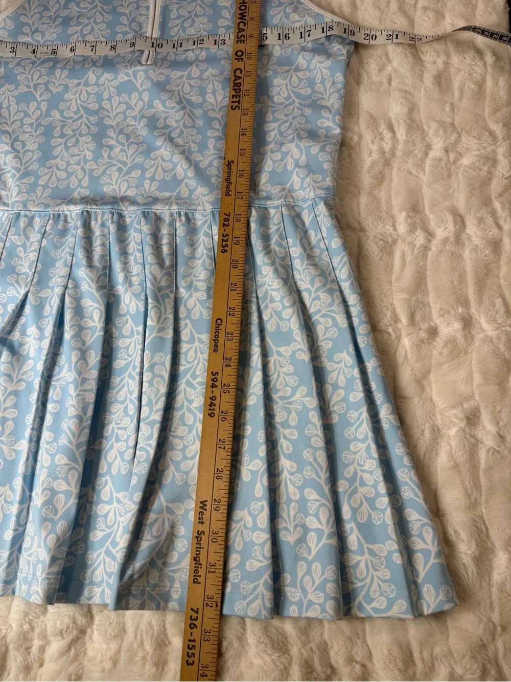 Sigrid Olsen Light Blue Pleated Golf & Tennis Dress with Matching Shorts NWOT - Picture 3 of 8